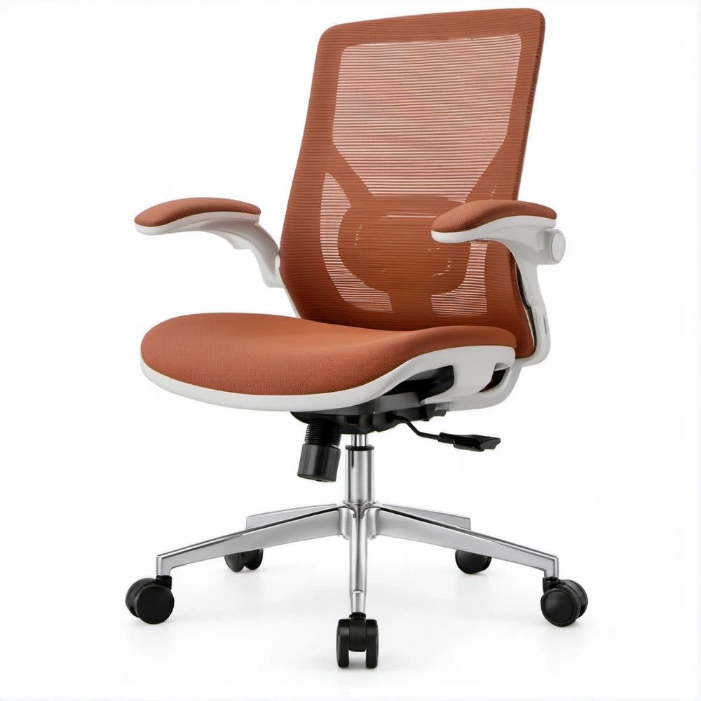 Ergonomic High-Back Mesh Office Chair with Lumbar Support, Burnt Orange, 26 x 26 x 45.5-49.5 in